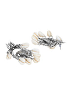 Cardinal Women Oxidised Silver-Toned Ganesh Choker Necklace Jewellery Set - Distacart