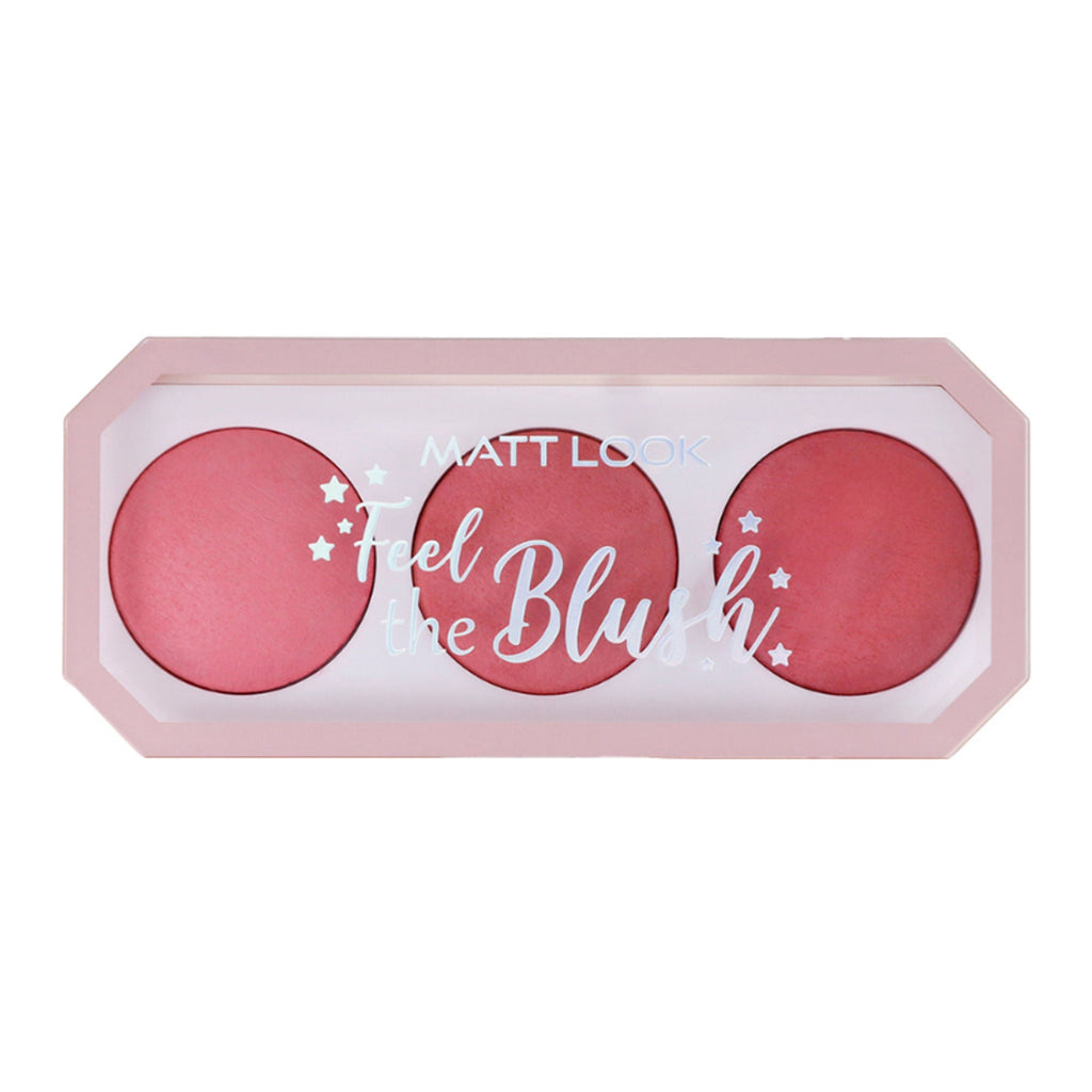 Matt Look Feel The Blush Baked Blush Trio Palette - 03 Fascinated