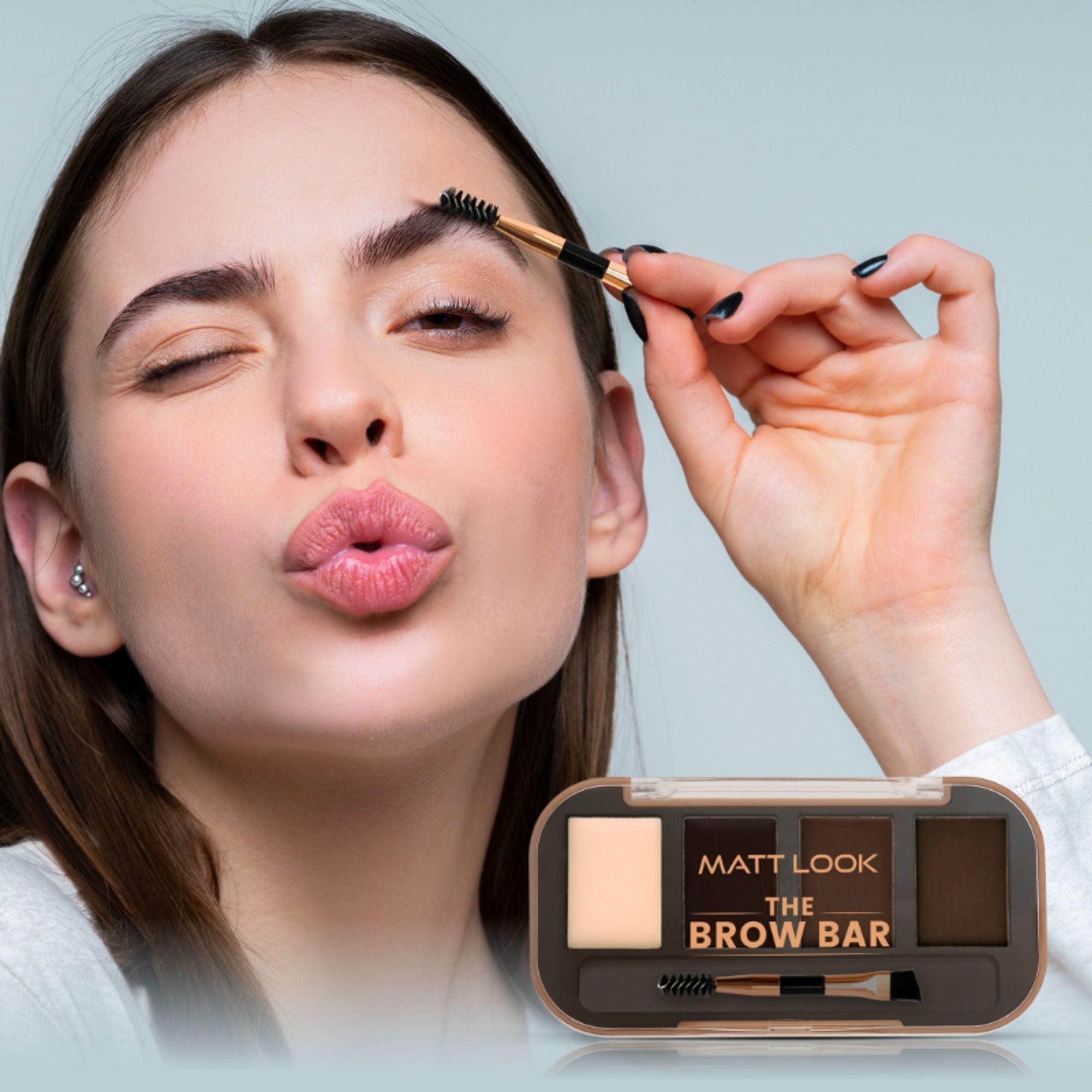 Matt Look The Brow Bar Eyebrow Enhancer Eyeshadow Palette - Natural 02 - Distacart