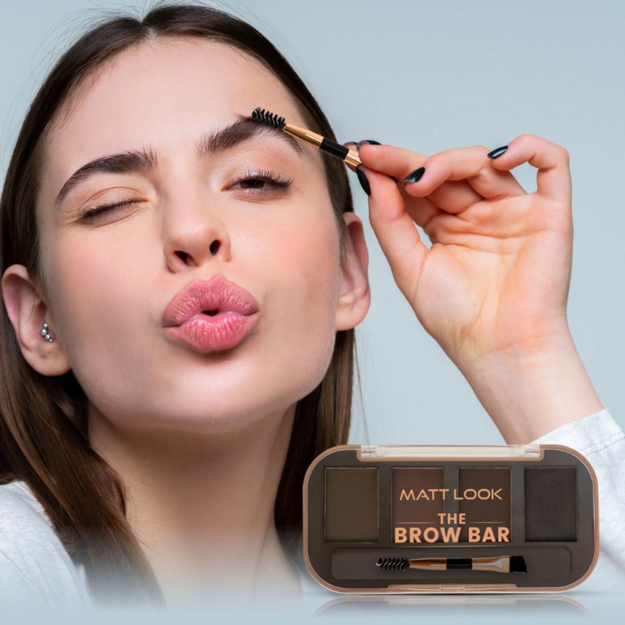 Matt Look The Brow Bar Eyebrow Enhancer Eyeshadow Palette - Intense 03 - Distacart