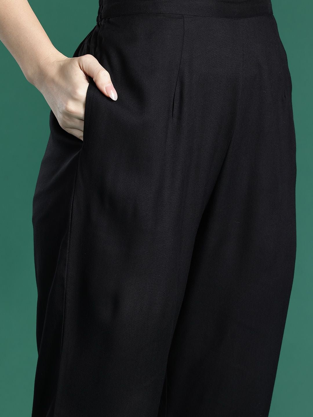Indo Era Ethnic Motifs Embroidered Regular Kurta with Trousers - Distacart