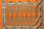 Vamika Orange Printed Art Silk Saree