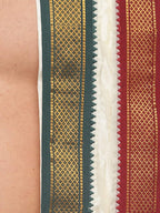Sethukrishna Men Cream Solid Readymade Dhoti Pants With Angavastram - Distacart