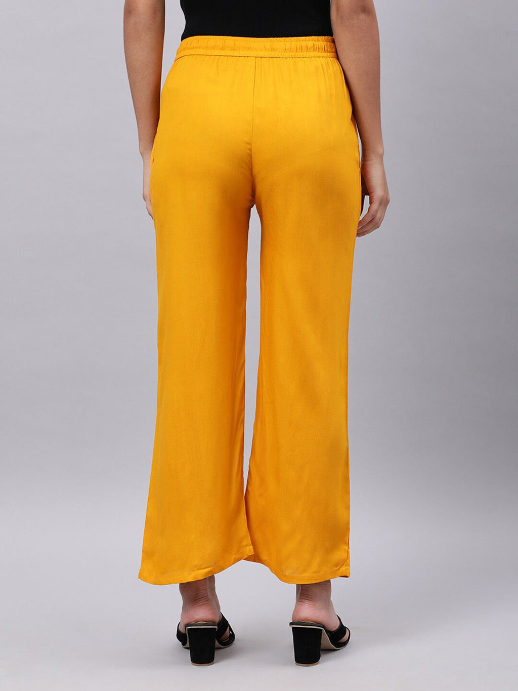 Souchii Yellow Liva Ethnic Palazzos - Distacart