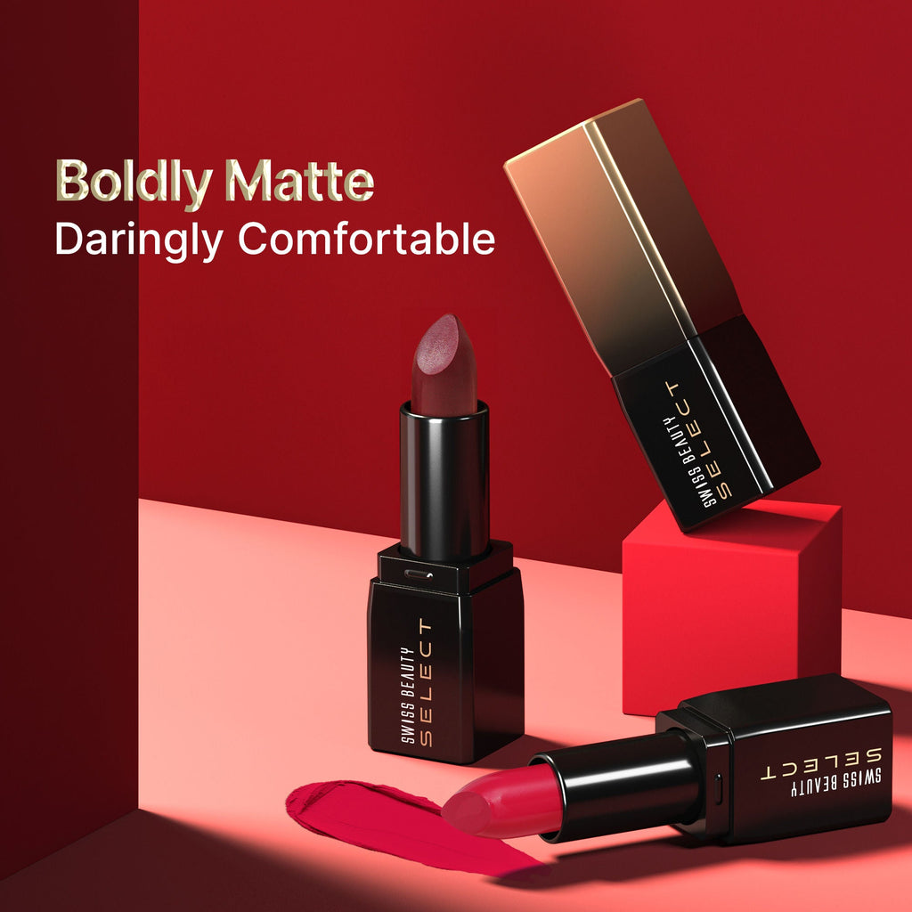 Swiss Beauty Select Dare To Matte Lipstick - 10 Racing Red - Distacart