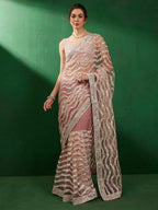 Sangria Embellished Party Wear Saree - Distacart