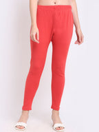TAG 7 Women Pink Solid Woolen Leggings