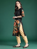 Indo Era Women Floral Printed Pure Cotton Kurta with Trousers & With Dupatta - Distacart