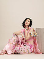 Saree Mall Pink Printed Saree - Distacart