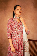 Joban Fashion Pink Hand Block Printed Cotton Suit Set - Distacart