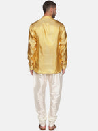 Sethukrishna Gold-Toned Mens Kurta with Pyjamas - Distacart