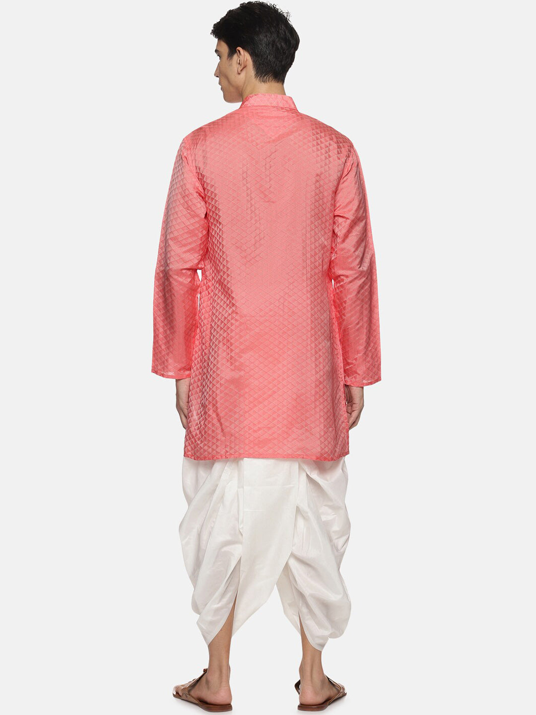 Sethukrishna Mens Red Striped Kurta with Dhoti Pants - Distacart
