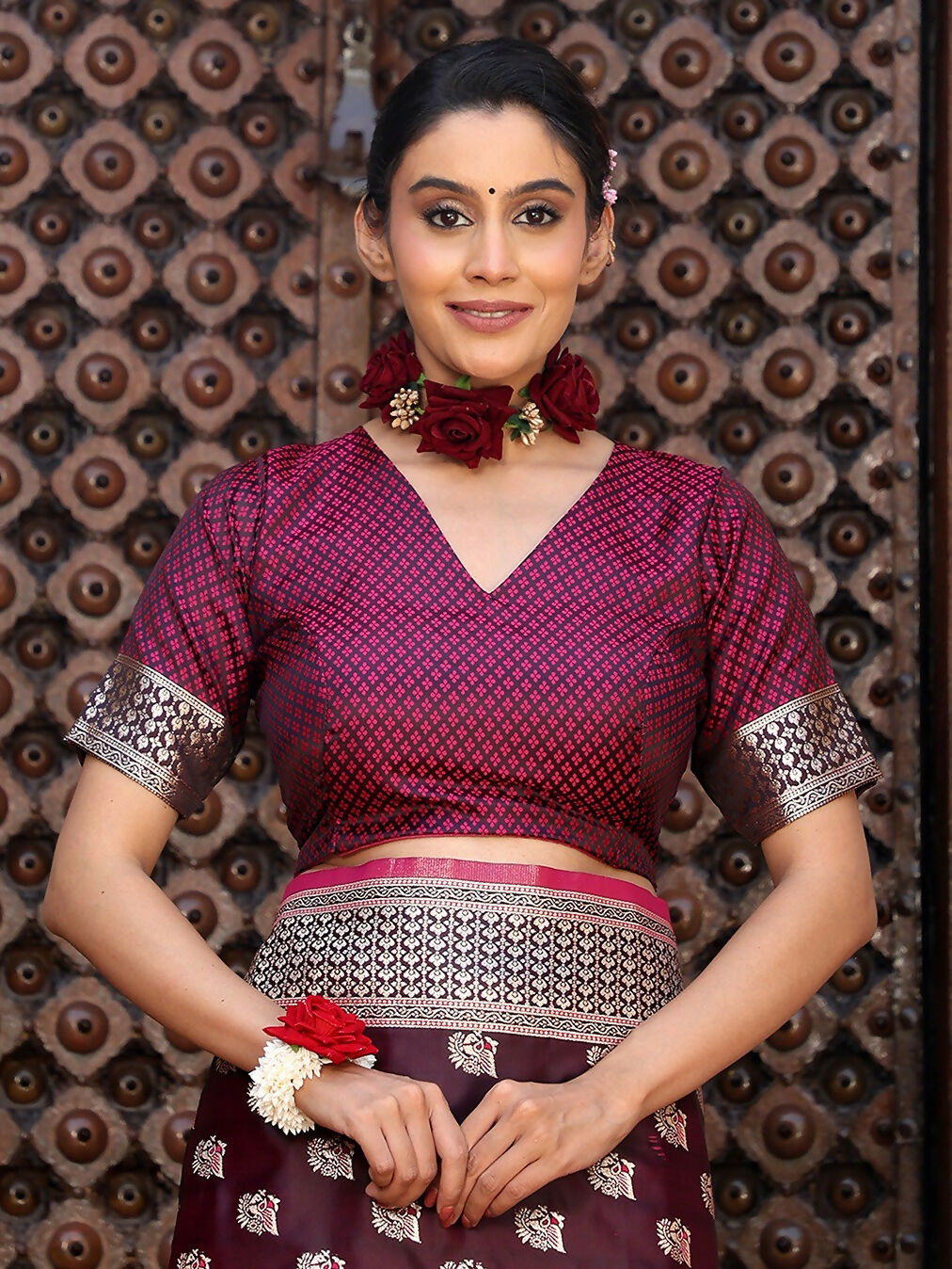 Shree Shyam Fashion Purple Silk Saree - Distacart