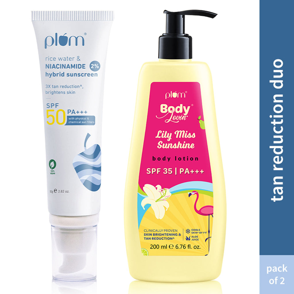 Plum Body Lotion & Sunscreen Combo For Sun Protection & Hydration With SPF50 PA+++