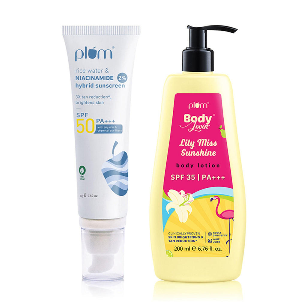 Plum Body Lotion & Sunscreen Combo For Sun Protection & Hydration With SPF50 PA+++