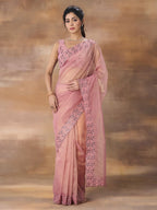 kasee Embroidered Net Saree - Distacart