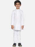 Sethukrishna Boys White Pure Cotton Kurta with Pyjamas