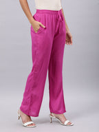 Souchii Mauve Liva Palazzos - Distacart