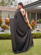 Tikhi Imli Striped Satin Ready to Wear Saree - Distacart