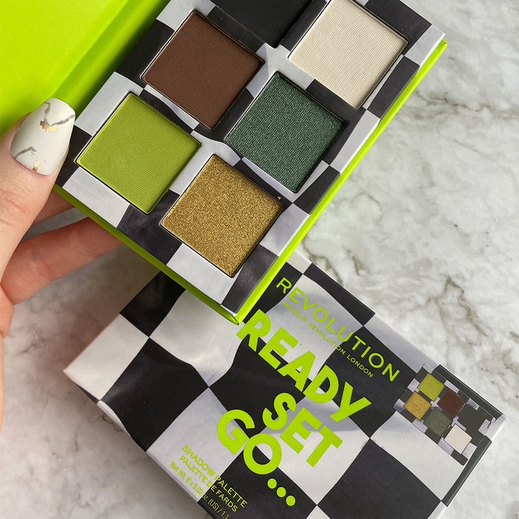 Makeup Revolution Power Eyeshadow Palette 90's Baby - Ready Set Go - Distacart