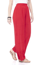 Mominos Fashion Reyon Cotton Red Embroidery Chikan Palazzo - Distacart