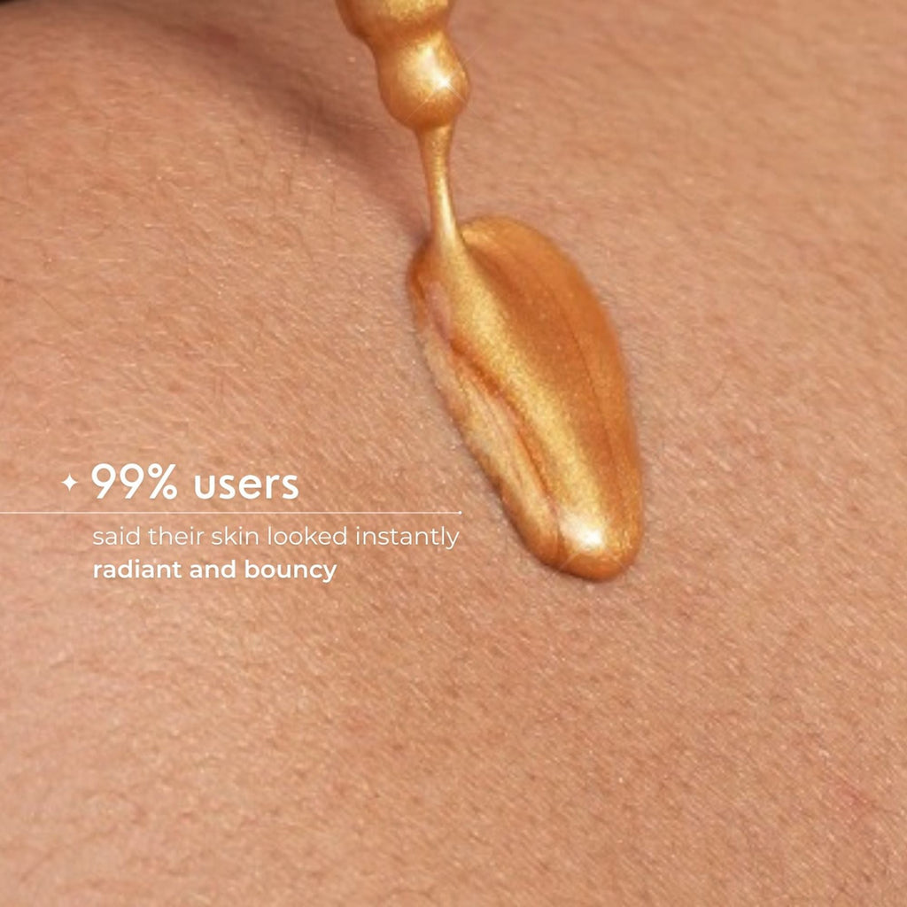 Skinvest Molten Gold Shimmer Drops With Buff Body Brush