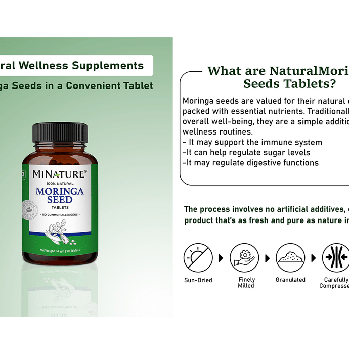 Minature Moringa Seed Tablets