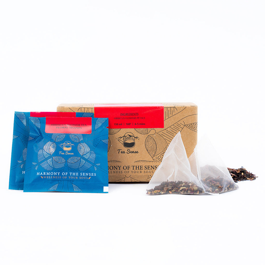 Tea Sense Hibiscus Flower Tea Bags Box - Distacart
