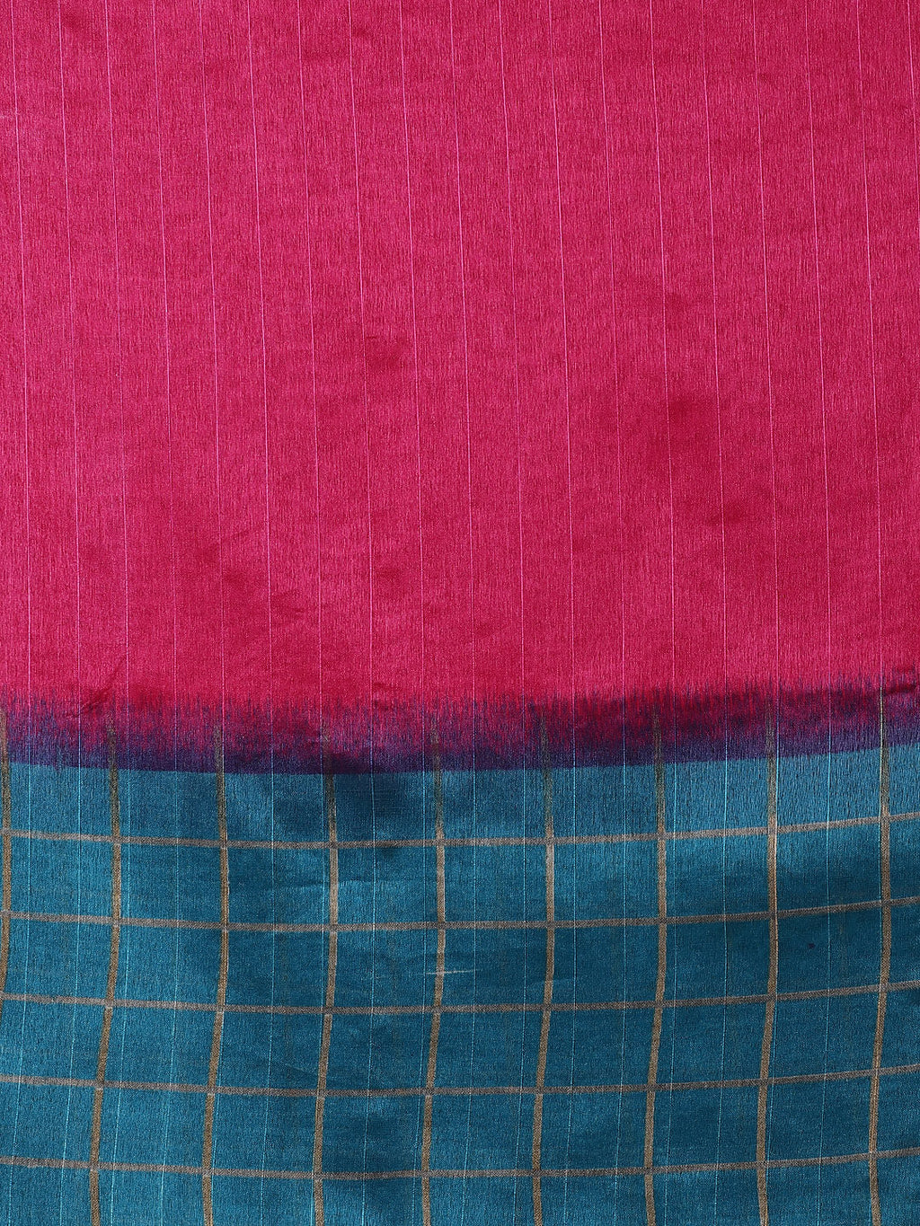 Saree Mall Pink & Purple Colourblocked Bhagalpuri Saree - Distacart