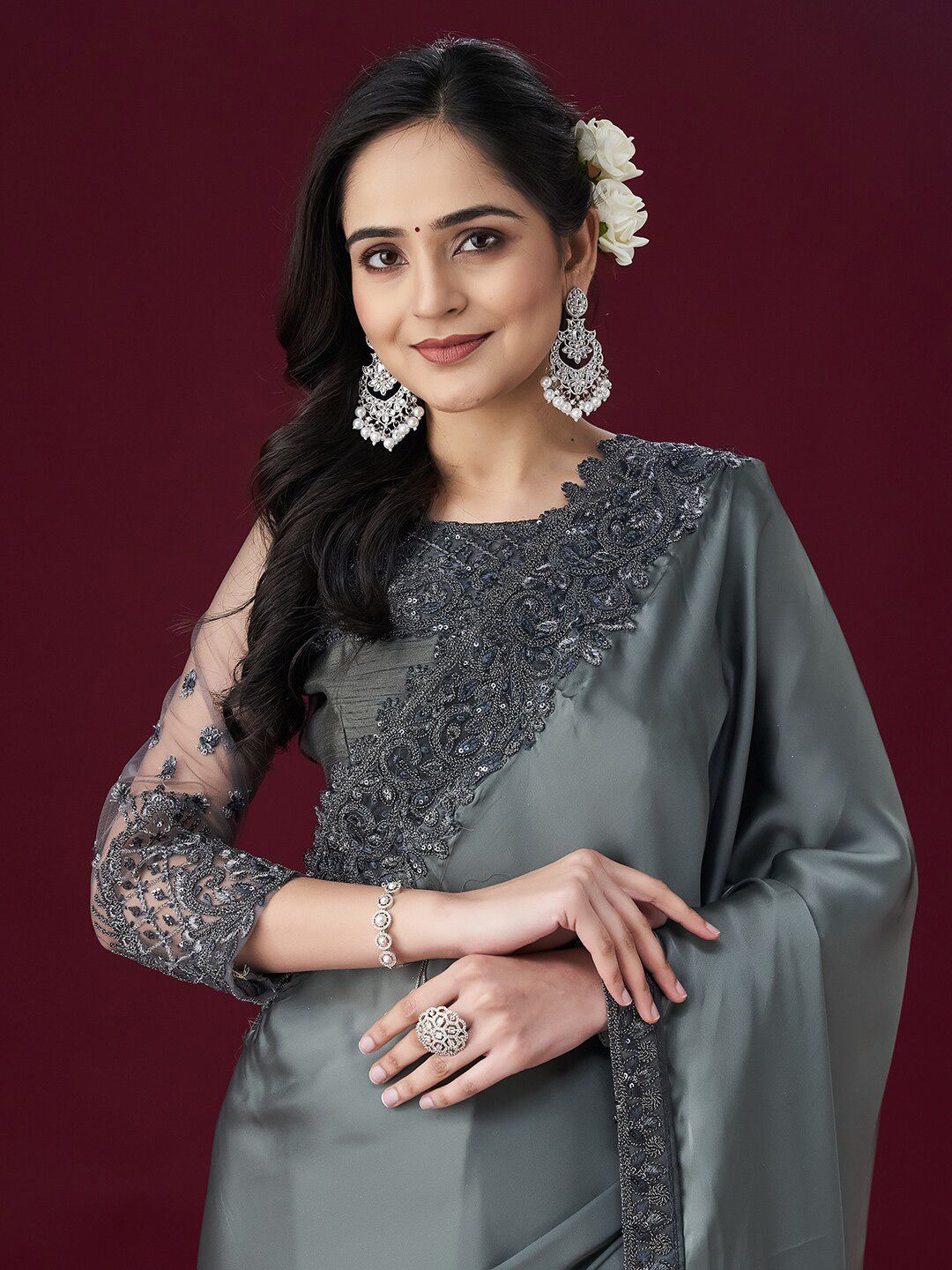 kasee Ethnic Embroidered Sarees - Distacart