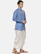 Sethukrishna Men Blue Striped Angrakha Kurti with Dhoti Pants - Distacart