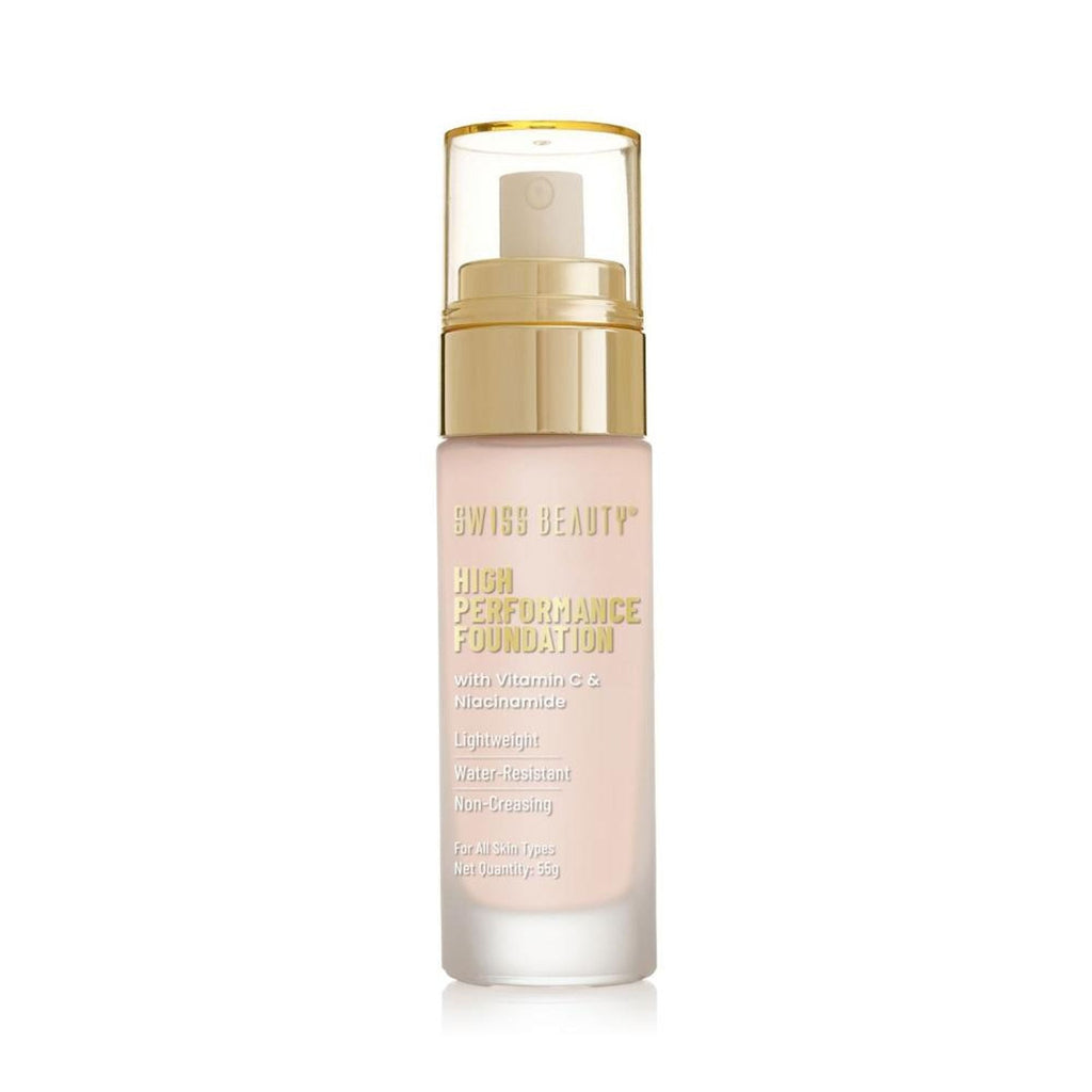 Swiss Beauty High Performance Foundation With Vitamin C & Niacinamide Light-Weight - 02 Rose Blush - Distacart