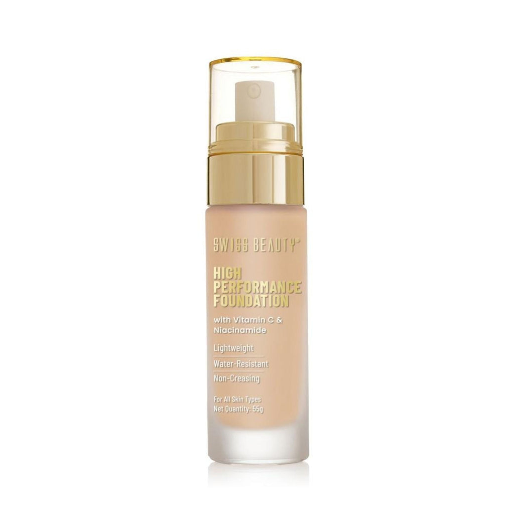 Swiss Beauty High Performance Foundation With Vitamin C & Niacinamide Light-Weight - 04 Natural Nude - Distacart