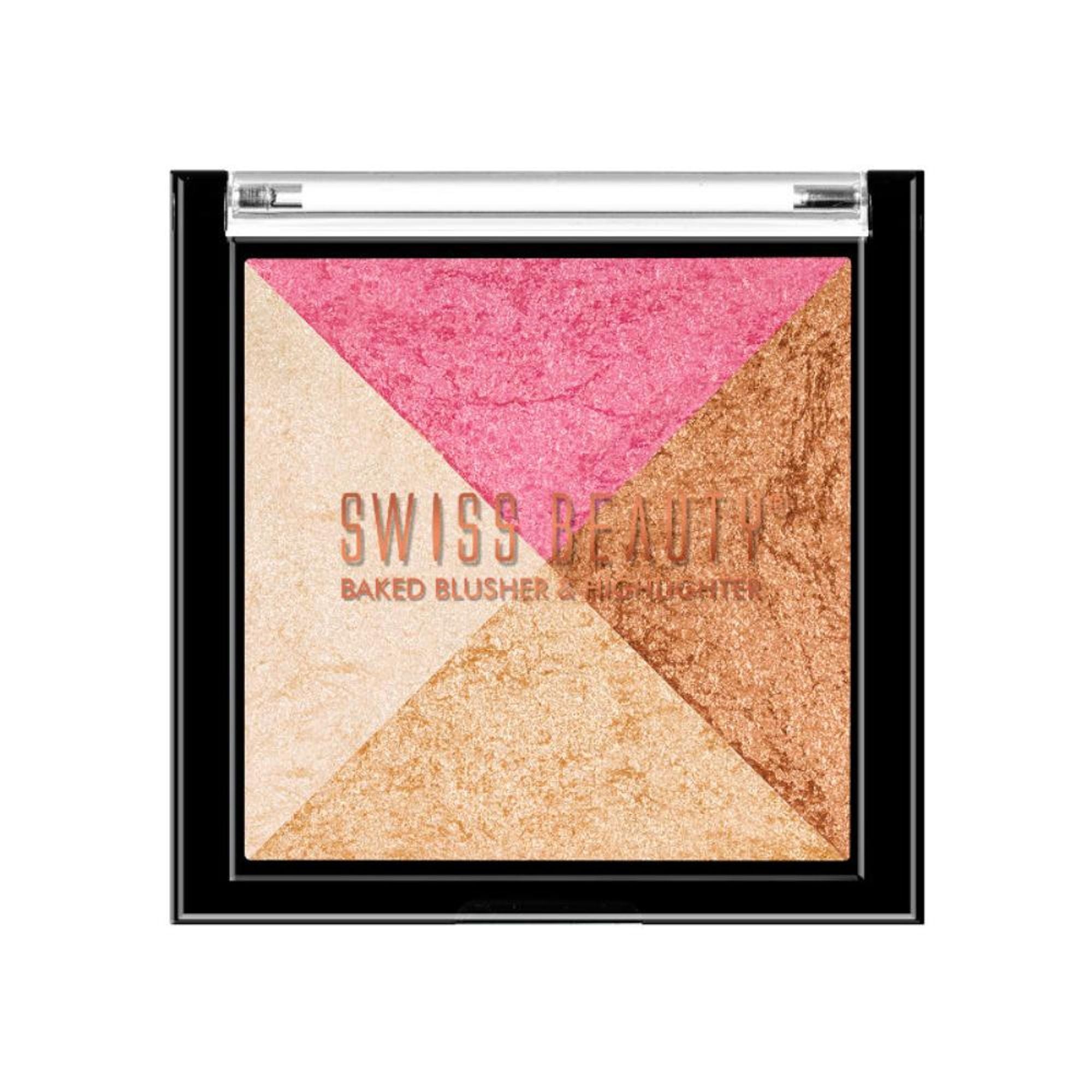 Swiss Beauty Baked Blusher & Highlighter - Shade 05 - Distacart