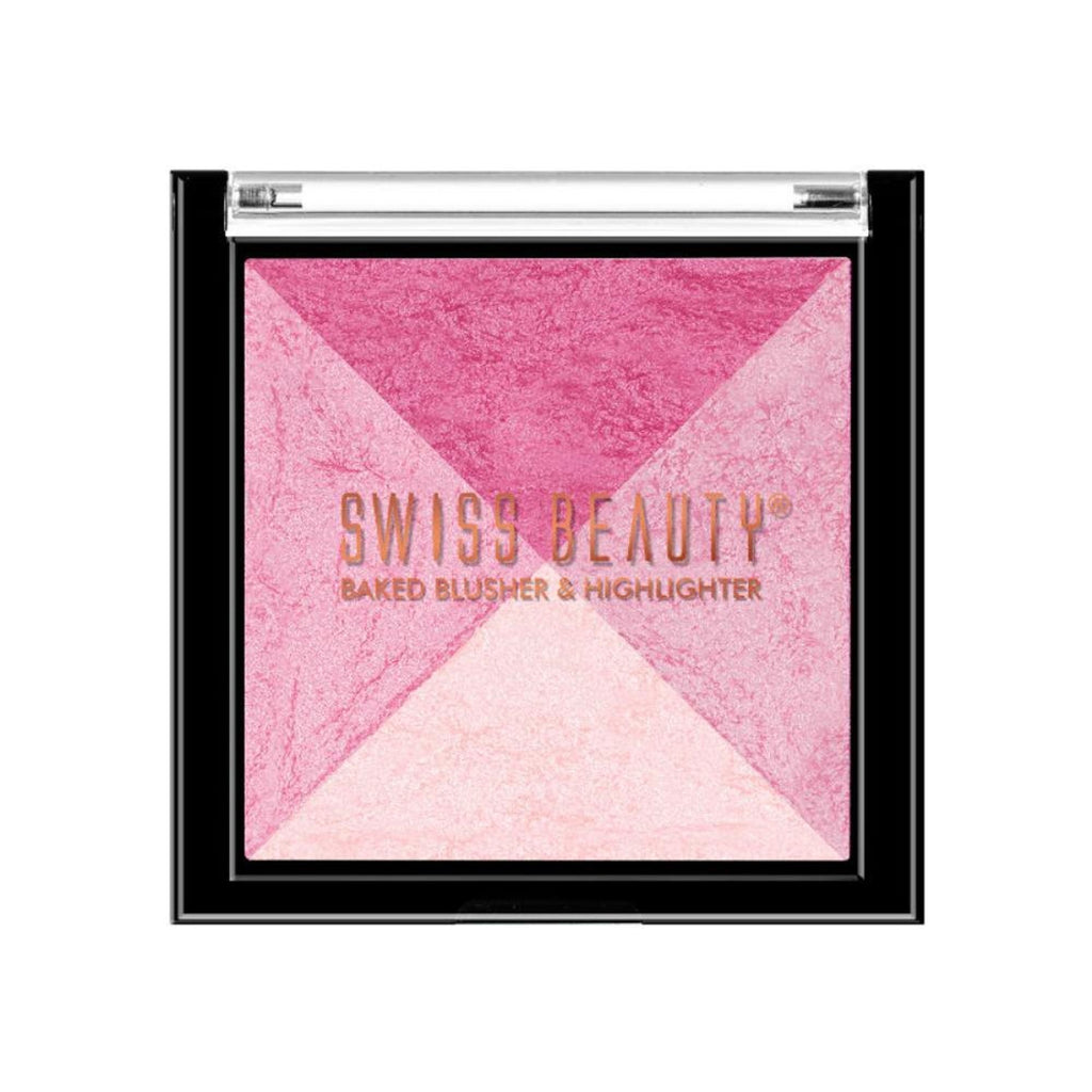 Swiss Beauty Baked Blusher & Highlighter - 03 - Distacart