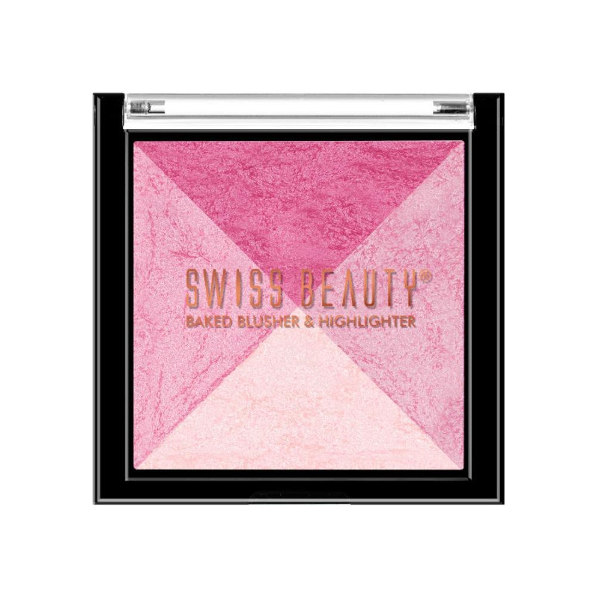 Swiss Beauty Baked Blusher & Highlighter - 03 - Distacart