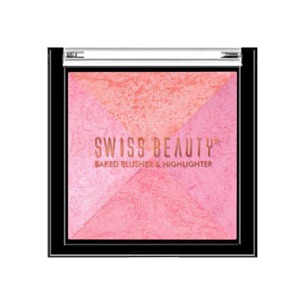 Swiss Beauty Baked Blusher & Highlighter - 04 - Distacart