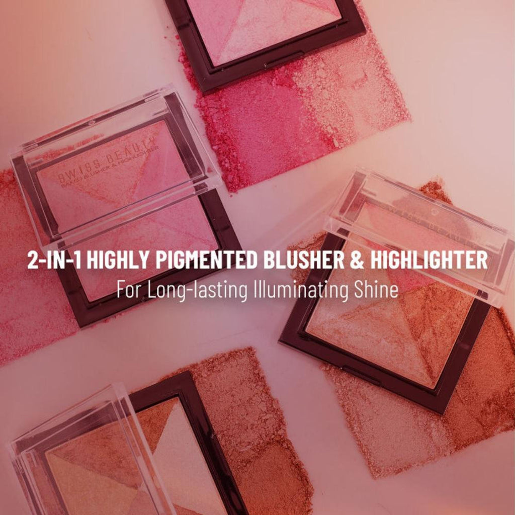 Swiss Beauty Baked Blusher & Highlighter - 04 - Distacart