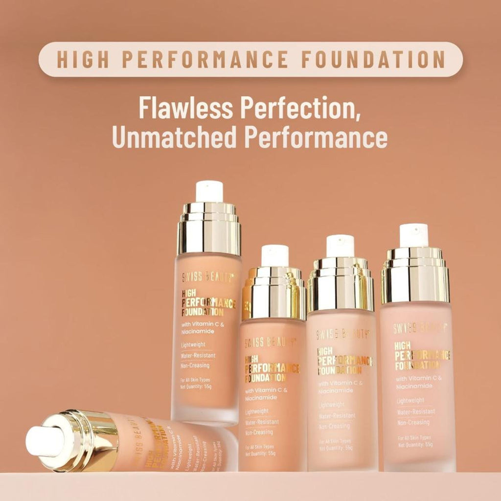 Swiss Beauty High Performance Foundation With Vitamin C & Niacinamide Light-Weight - 07 Natural Buff - Distacart