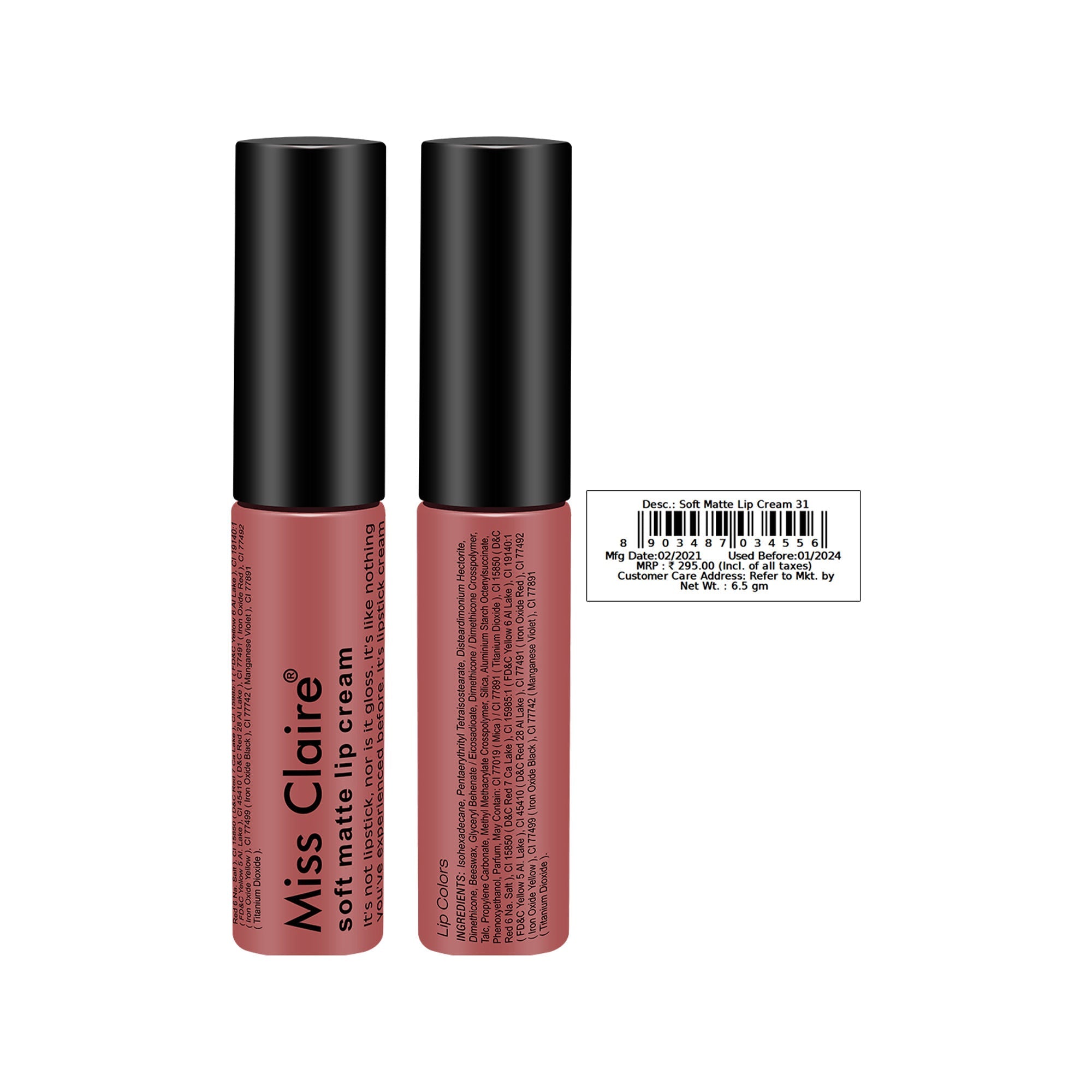Miss Claire Soft Matte Lip Cream - 31 - Distacart