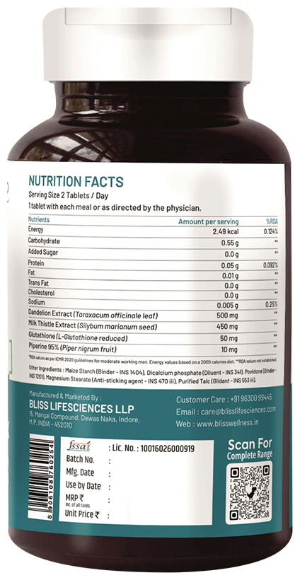 Bliss Welness Liver Detox Veg Tablet