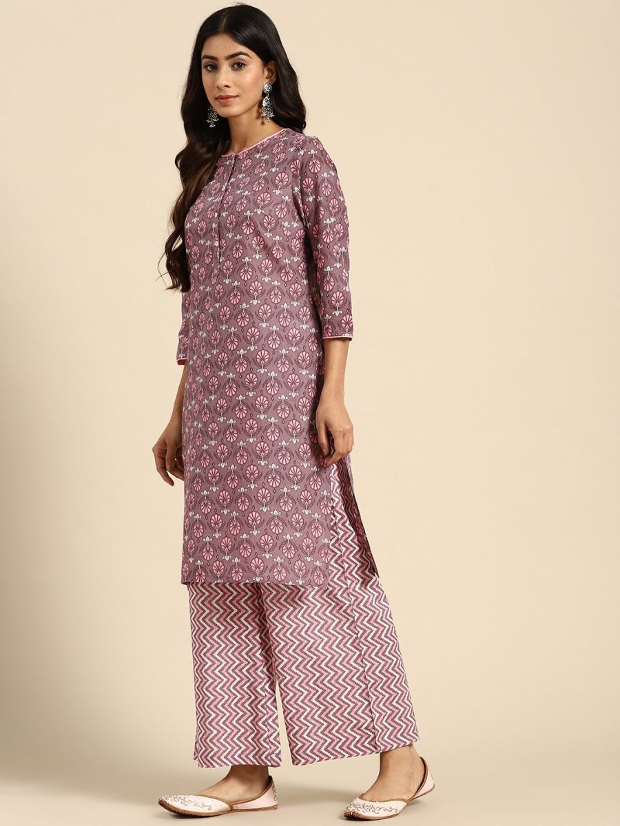 All About You Ethnic Motifs Printed Kurta with Palazzos