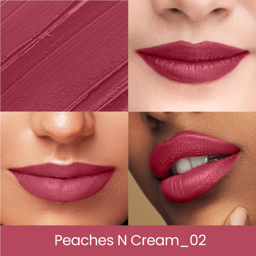 Swiss Beauty Lip Stain Matte Lipstick - 202 Peaches And Cream - Distacart
