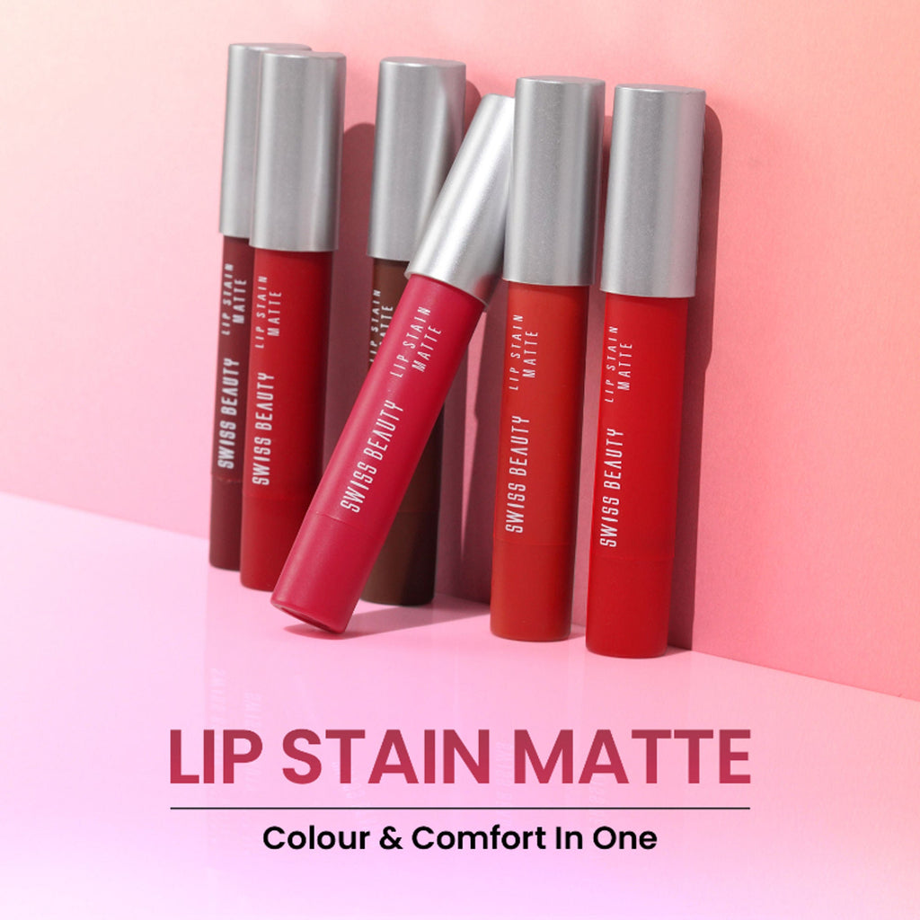 Swiss Beauty Lip Stain Matte Lipstick - 205 Lush Pink - Distacart