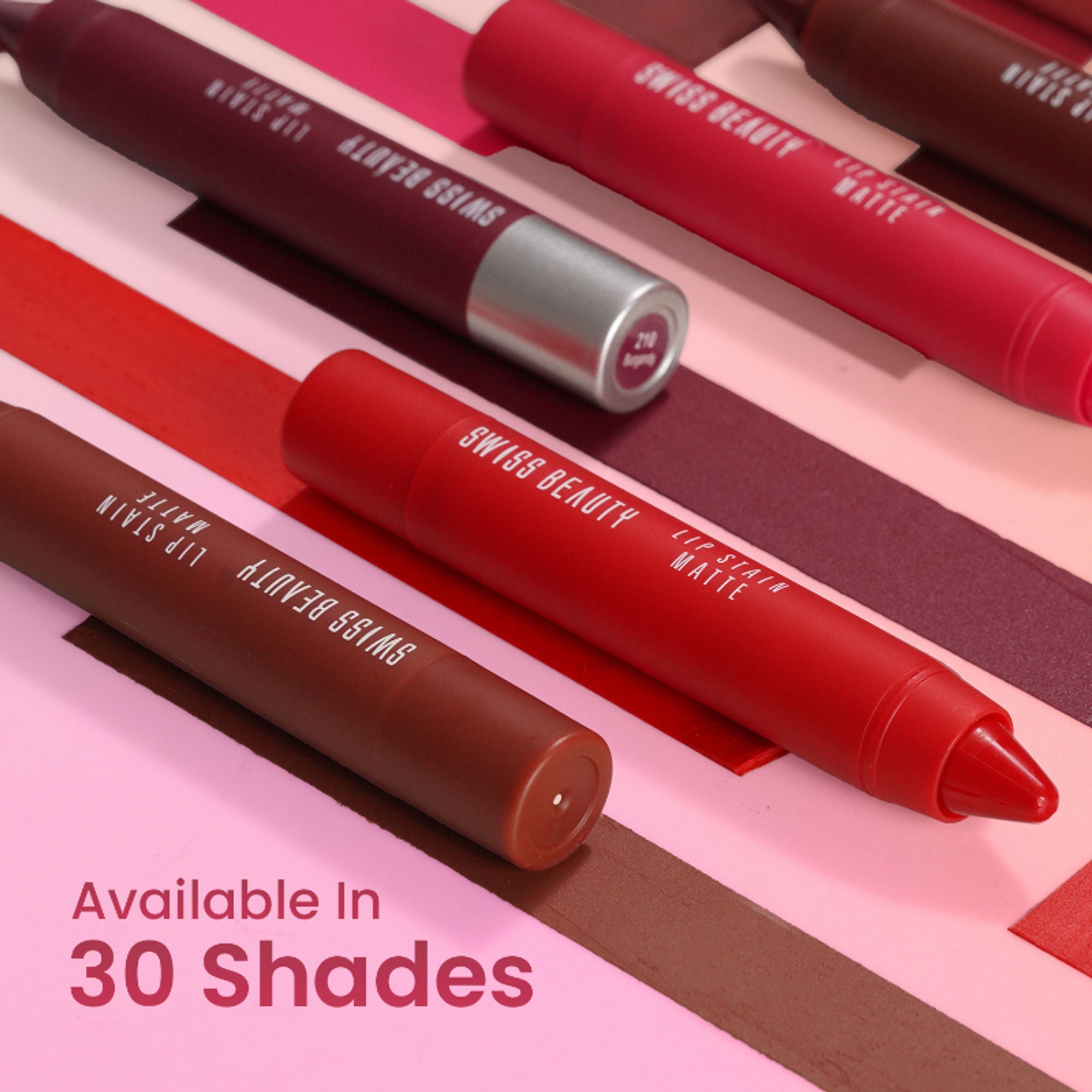 Swiss Beauty Lip Stain Matte Lipstick - 222 Hot Nude - Distacart