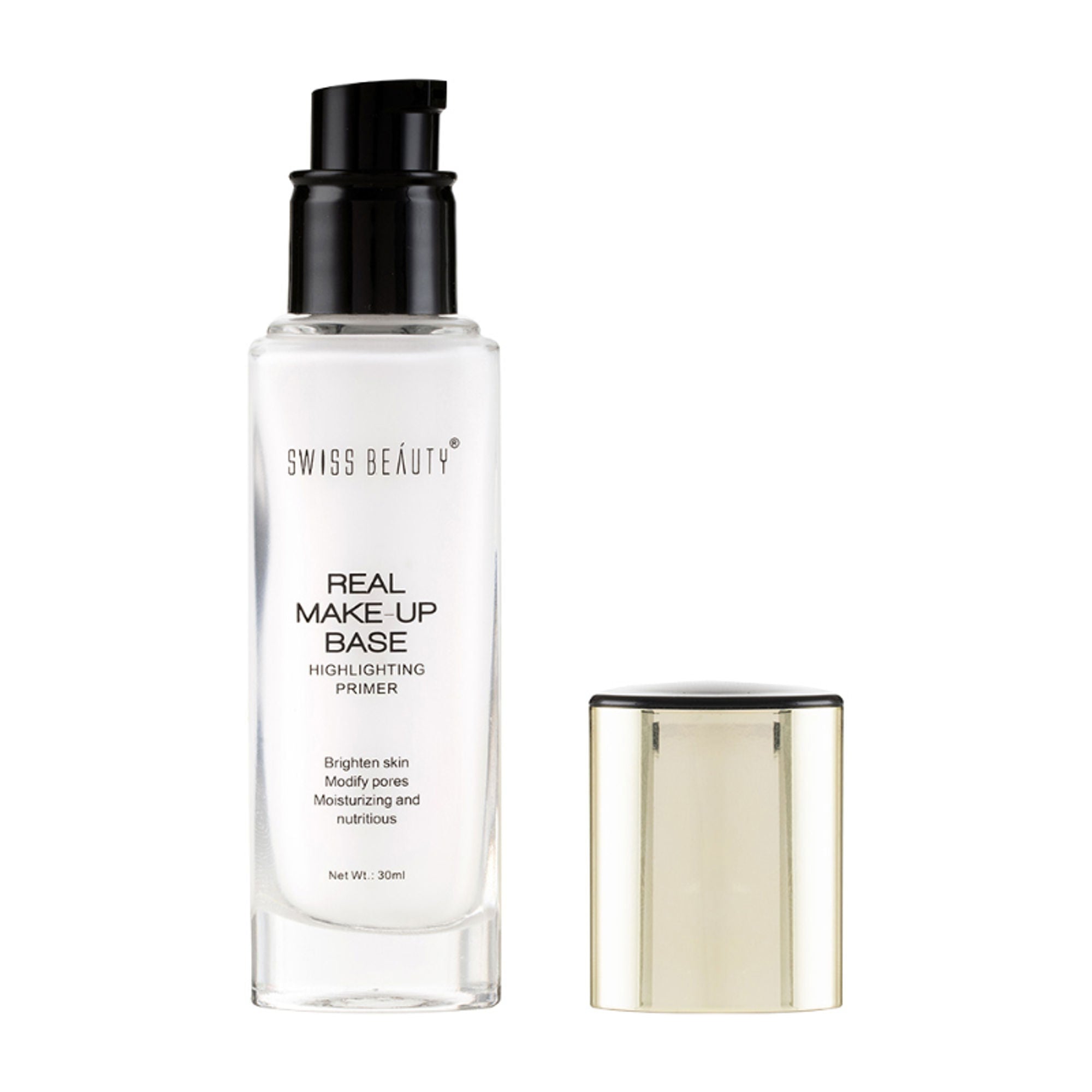 Swiss Beauty Real Make-Up Base Highlighting Primer , Brighten Skin , Modify Pore - 02 Golden Tint