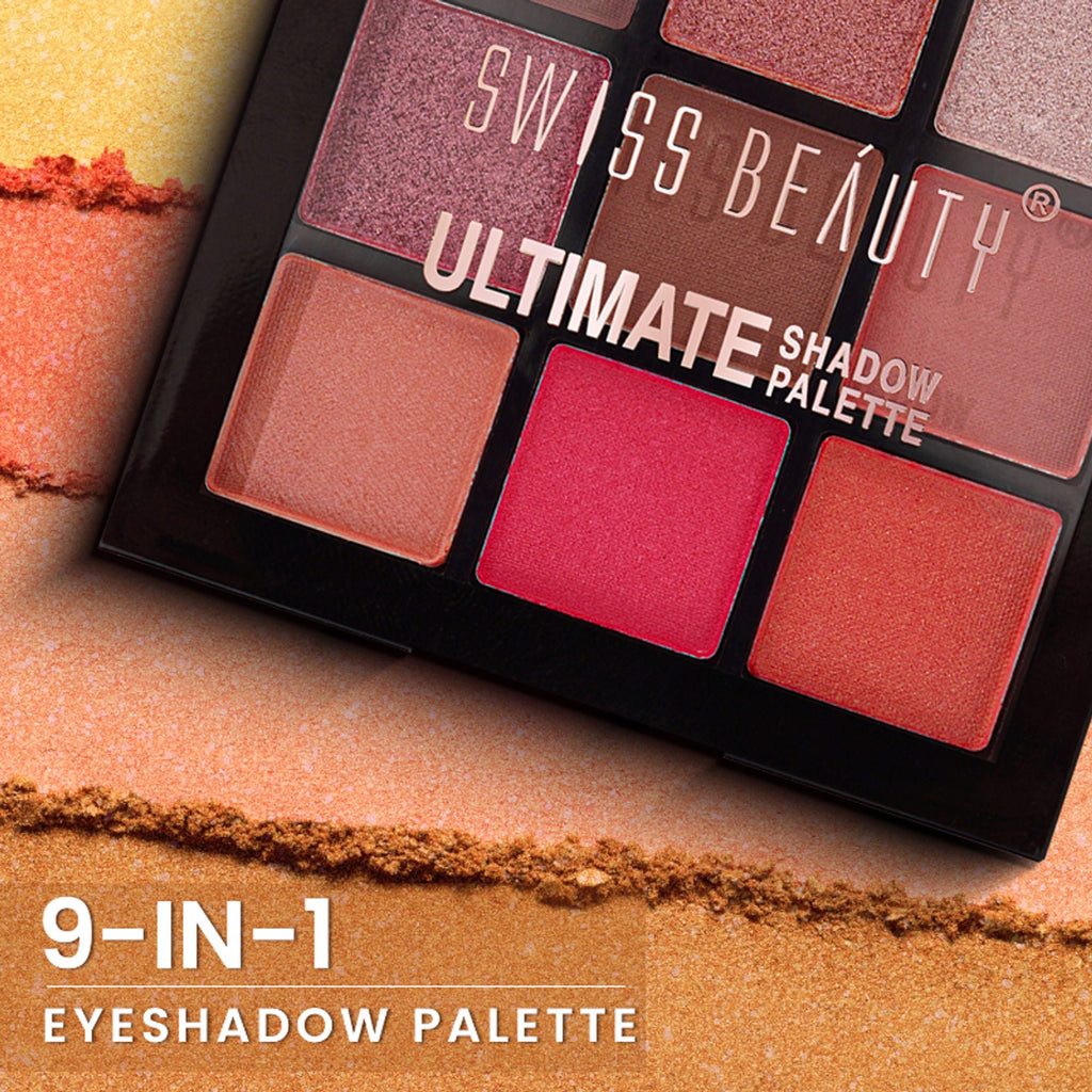 Swiss Beauty Ultimate 9 Pigmented Colors Eyeshadow Palette - 7 - Distacart