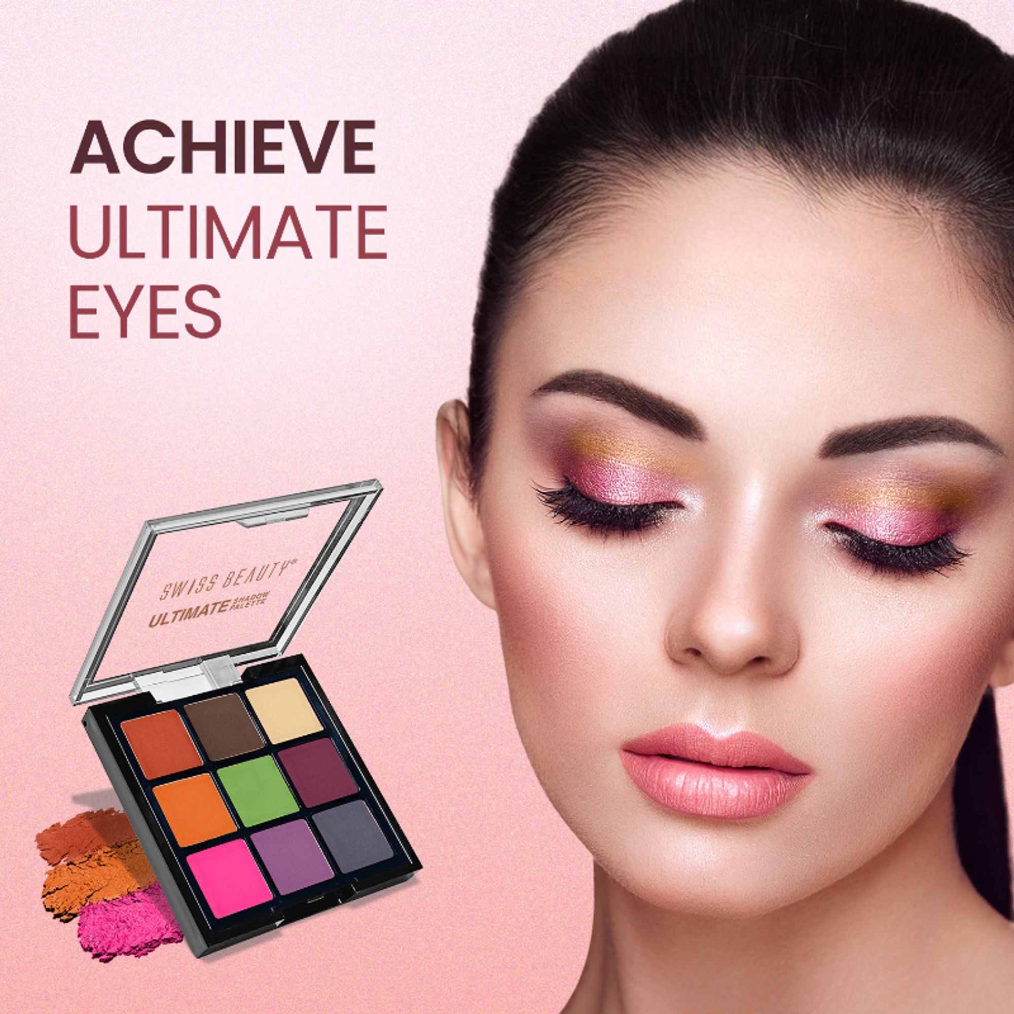 Swiss Beauty Ultimate 9 Pigmented Colors Eyeshadow Palette - 8 - Distacart