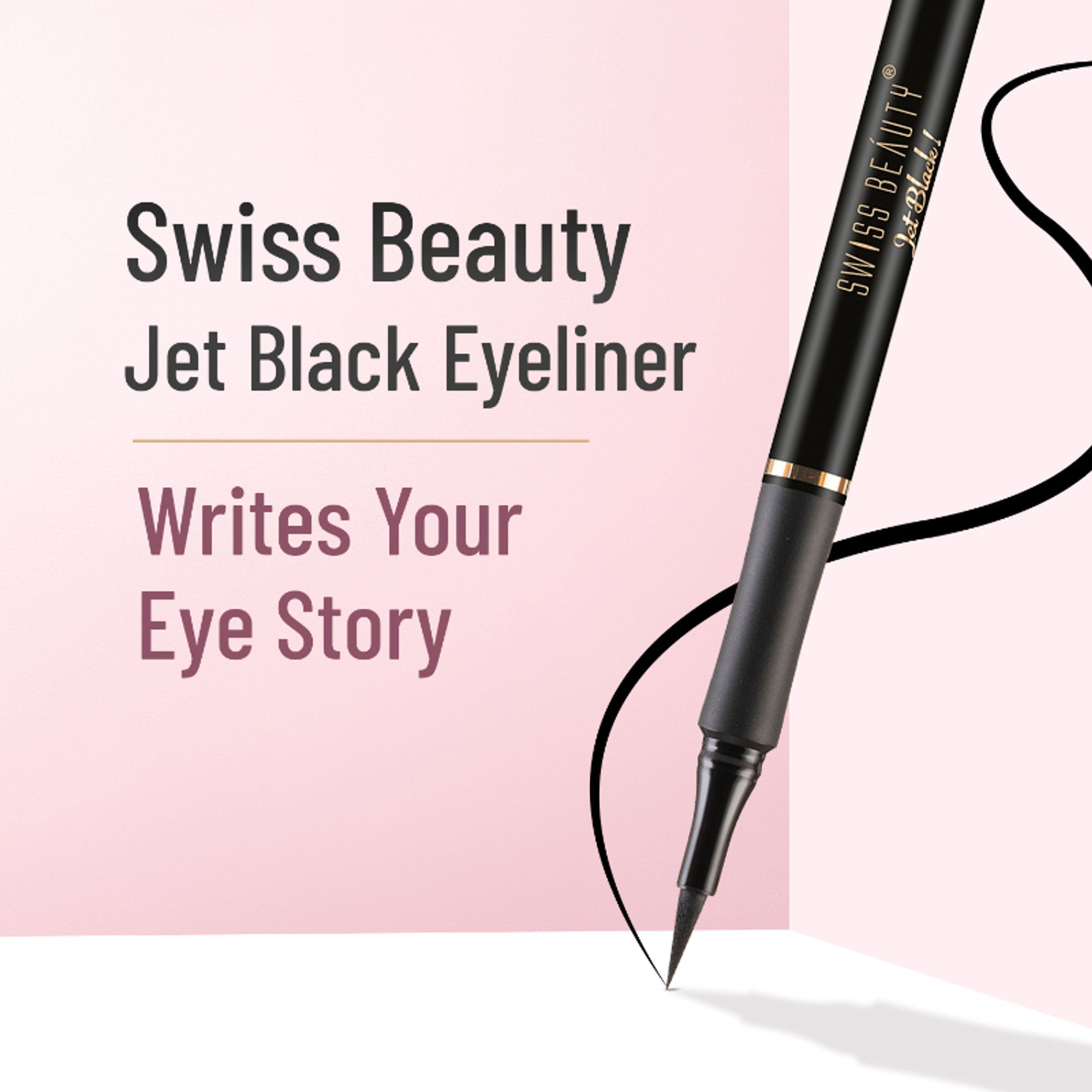 Swiss Beauty Bold Felt Tip Eyeliner - Jet Black - Distacart