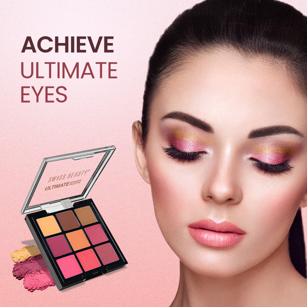 Swiss Beauty Ultimate 9 Pigmented Colors Eyeshadow Palette - 1 - Distacart